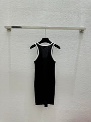Black Knit Vest Dress