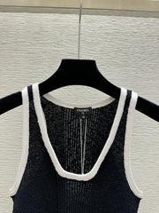 Black Knit Vest Dress