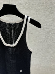 Black Knit Vest Dress