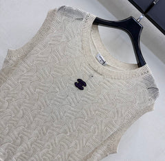 Embroidered Knit Vest