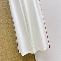 Burgundy High-Waisted Wide-Leg Pants