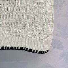 Embroidered-Trimmed Knit Short-Sleeve T-Shirt