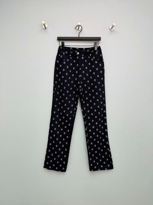 Printed Straight-Leg Casual Pants