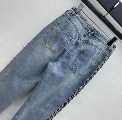 Patchwork Denim Pants