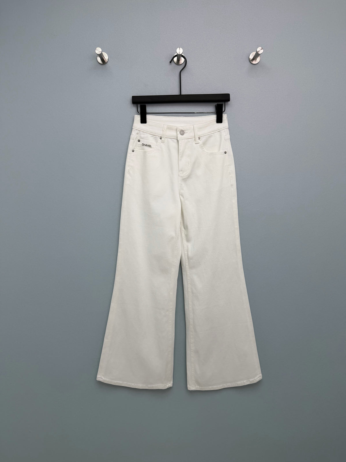 Retro-wash high-waisted wide-leg jeans