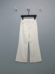 Retro-wash high-waisted wide-leg jeans