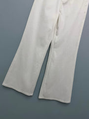 Retro-wash high-waisted wide-leg jeans