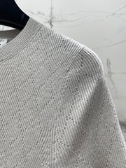 Floral-Embroidered Crew-Neck Knit Sweater