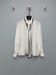 Diamond Jacquard Silk Blouse