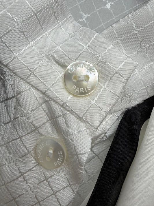 Diamond Jacquard Silk Blouse