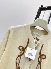 Embroidered Knit Cardigan