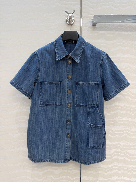 Danny Short-Sleeve Denim Shirt