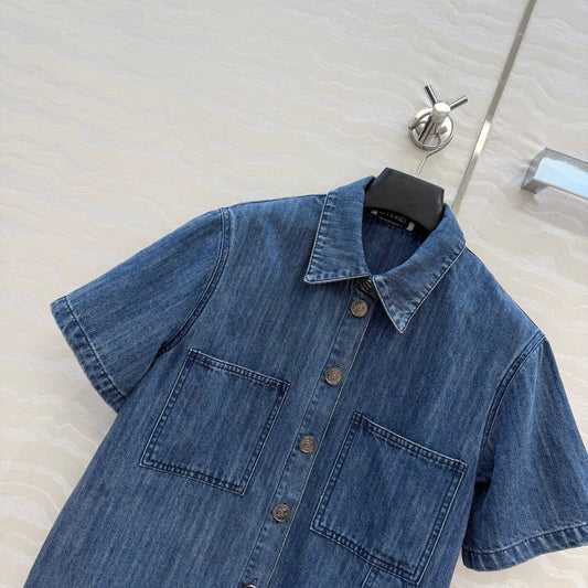 Danny Short-Sleeve Denim Shirt