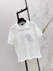 Knitted Short-Sleeve Top