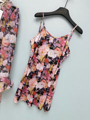 Waist-Cinching Dress with Hand-Beaded Crystal Embellished Neckline