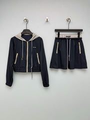 Lightweight Windbreaker Jacket &amp; Skirt Set