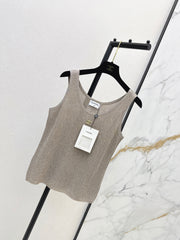 Rhinestone-Embellished Knit Vest