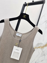 Rhinestone-Embellished Knit Vest