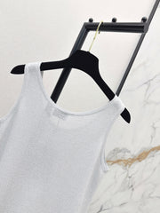 Rhinestone-Embellished Knit Vest