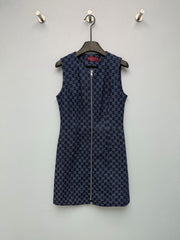 26  New Jacquard Denim Pinafore Dress