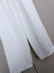 26SS New Arrival: Cutout Elastic-Waist Wide-Leg Denim Pants