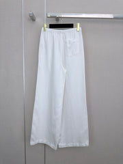 26SS New Arrival: Cutout Elastic-Waist Wide-Leg Denim Pants