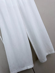 26SS New Arrival: Wide-Leg Trousers with Contrast-Color Waist Design