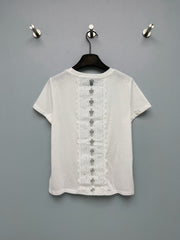26 New Style: Short-Sleeve T-Shirt with Lace Cutout Back