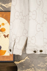 Ivory White Jacquard Denim Jacket