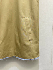 Polo collar sleeveless dress with frayed edges