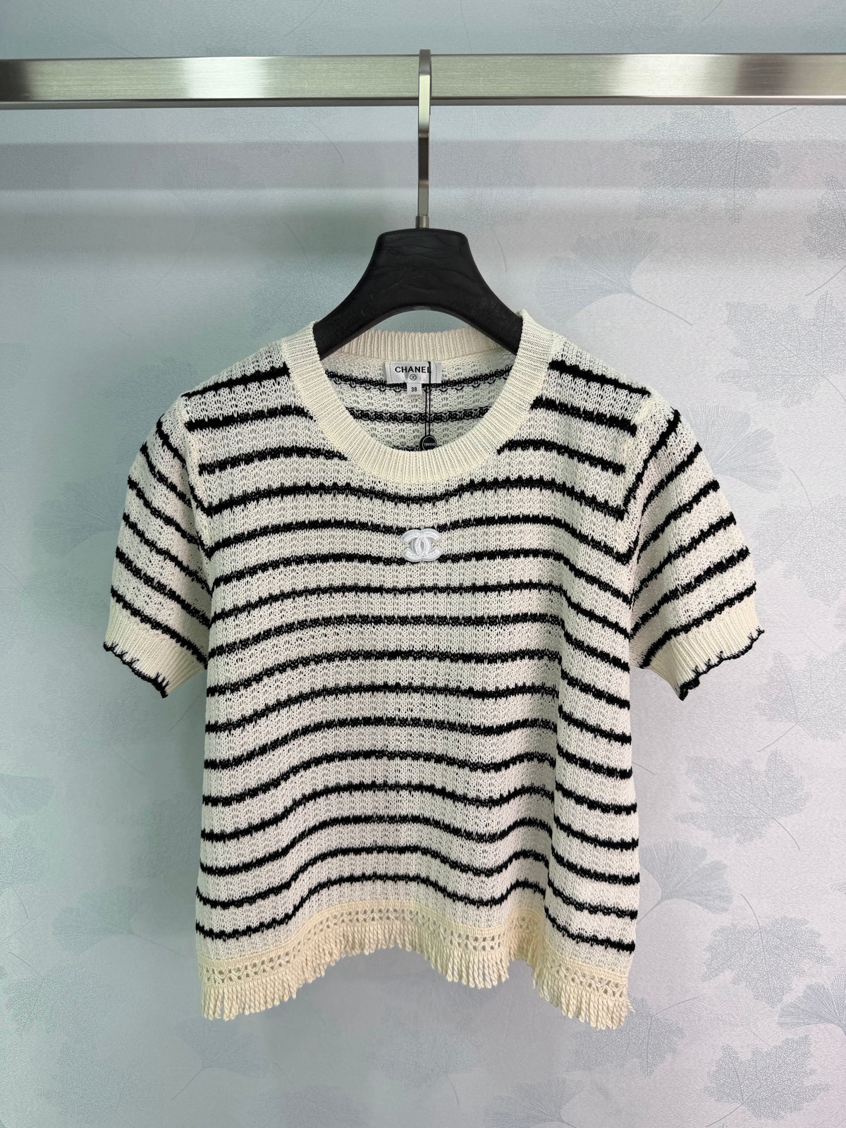 Striped Knit Short-Sleeve T-Shirt