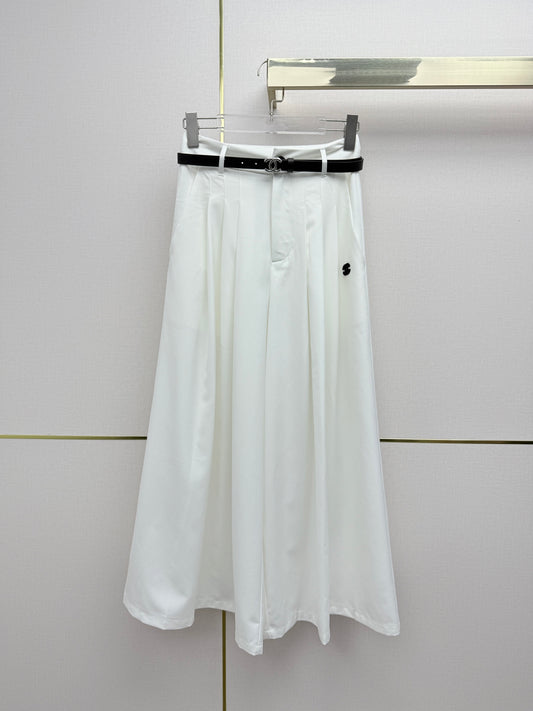 Pleated wide-leg pants