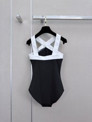 Cross-body swimsuit
