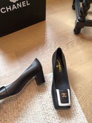 Chunky Heel Mary Janes with Backpack Buckle