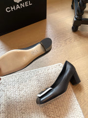 Chunky Heel Mary Janes with Backpack Buckle