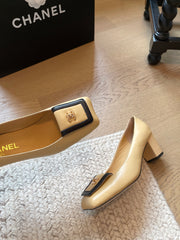 Chunky Heel Mary Janes with Backpack Buckle