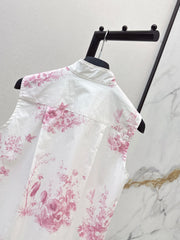 Floral print sleeveless dress