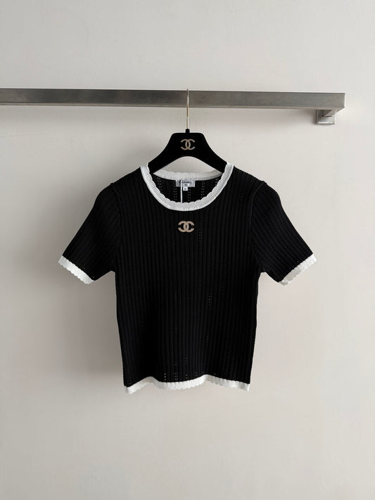 Short-Sleeve Knit Top