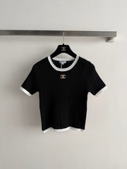 Short-Sleeve Knit Top