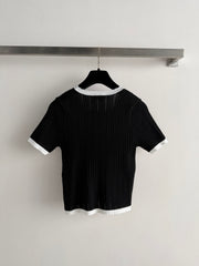 Short-Sleeve Knit Top