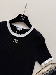 Short-Sleeve Knit Top