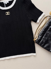 Short-Sleeve Knit Top