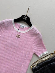 Short-Sleeve Knit Top