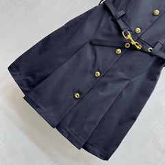 Belted Collared Dress