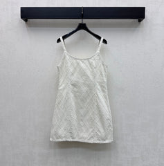 Quilted Denim Slip Dress