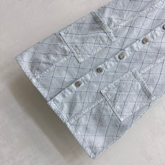 Quilted Denim Slip Dress
