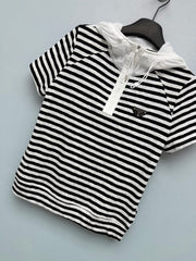 Short-Sleeve Half-Zip Hoodie