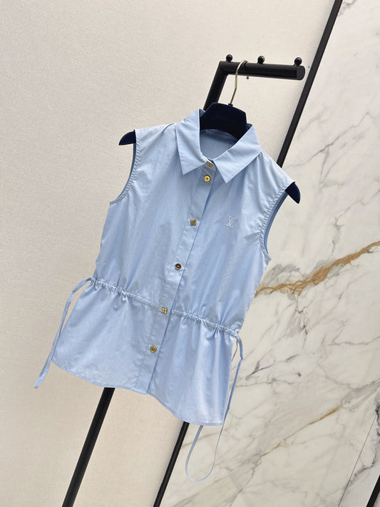 Sleeveless Collared Shirt