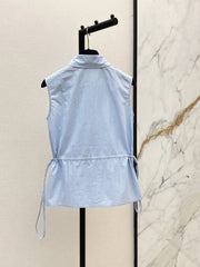 Sleeveless Collared Shirt