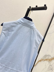 Sleeveless Collared Shirt